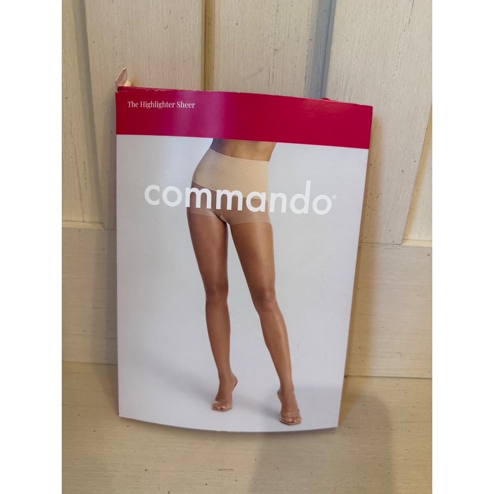 Commando The Highlighter Sheer Tights Mocha Brown HF035 High Waist Size Medium